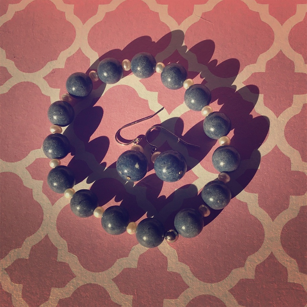 .925 Earrings and bracelet set